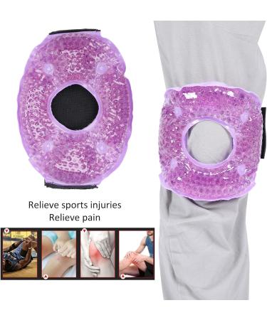 Knee Ice Packs for Pain Relief - Hot & Cold Therapy Wrap with Plush Backing - Reusable Gel Beads Ice Packs for Knee - Purple - Buy Online on GoSupps.com