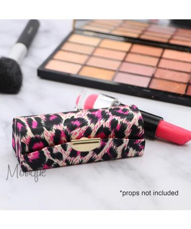 Shop Motique Animal Print Lipstick Case with Mirror - Stylish Pink White Purse Holder for Ladies - Buy Online on GoSupps.com