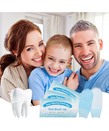 Beavorty Cleaning Wipes - 50 Pcs Disposable Oral Finger Toothbrush & Teeth Whitening Wipes for Deep Cleaning & Freshness - Buy Online on GoSupps.com
