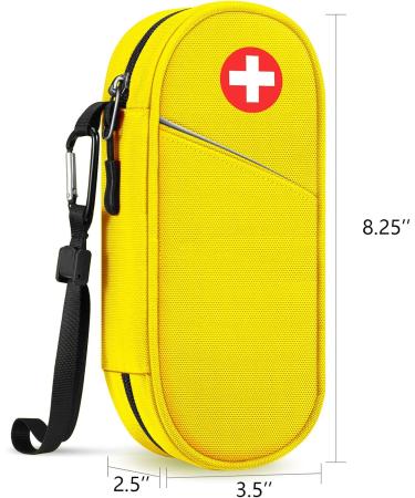 Sithon Epipen Medical Carrier Bag - Portable Organizer for 2 EpiPens Inhalers & Allergy Essentials | Yellow - International Shipping Available - Buy Online on GoSupps.com