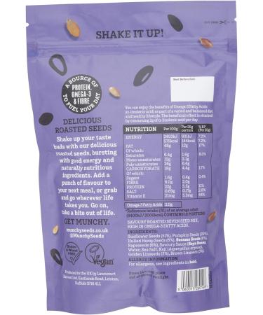 MUNCHY SEEDS Mega Omega 7-Seed Mix | Plant-Based Protein Snack | Gluten & Wheat Free | Vegan | 450g Mega Pack - Buy Online on GoSupps.com