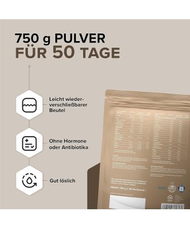 Edubily Nutrition Premium Collagen Hydrolyzate - Certified Grazing Joint Health & Connective Tissue Support - 750g Powder with Co-Factors (1 Pack) - Buy Online on GoSupps.com