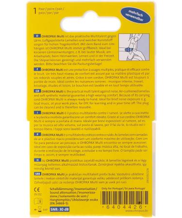 Ohropax Multi-Lamelle Earplugs with Band - Noise Protection for Home Work & Leisure - 1x2 Pack - Buy Online on GoSupps.com