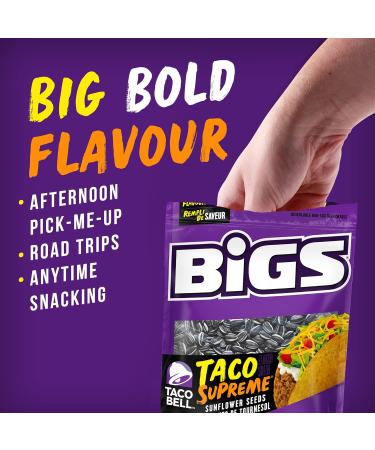 Bigs Sunflower Seeds Taco Bell Flavour - 8x140g Bags Total Taco Bell Taco Supreme 8 Count - Buy Online on GoSupps.com