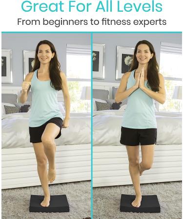 Vive Balance Pad - Foam Large Yoga Mat Trainer for Physical Therapy and Stability Workout - Ideal for Knee and Ankle Exercises, Strength Training, and Rehab - Chair Cushion for Adults, Kids, and Travel - Black - Buy Online on GoSupps.com