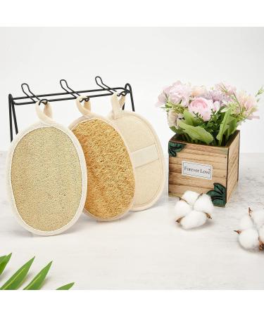 4 Piece Natural Luffa Sponge Set Deep Cleaning Shower & Bath Sponges for Healthy Skin - Buy Online on GoSupps.com