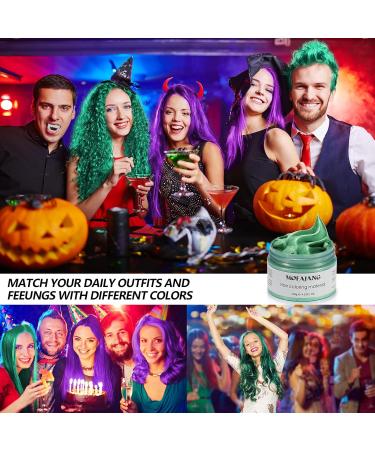Buy Temporary Green Hair Color Wax - Instant Hairstyle Cream for Parties Cosplay & Halloween | 4.23oz - Buy Online on GoSupps.com