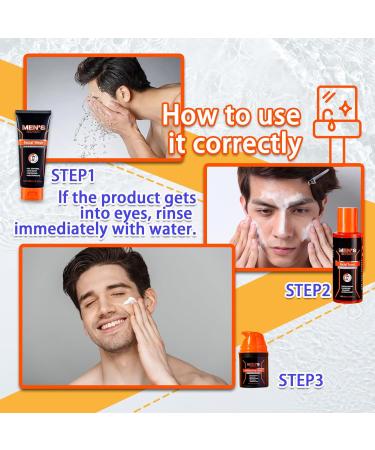 3 Pack Facial Mens Gift Box Set with Daily Face Wash Facial Toner & Long Lasting Mens Face Moisturizer - Buy Online on GoSupps.com