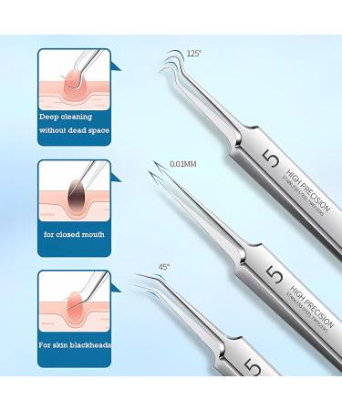 4 Pcs Pimple Blackhead Remover Tool Kit 4-in-1 Blackhead Comedone Acne Professional Stainless Pimples Comedone Extractor with Portable Case (Silver) - Buy Online on GoSupps.com