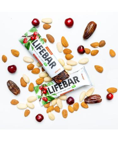 Lifefood Lifebar Energy Seal - Vegan Cherry Sports Bars | RAW Organic Gluten-Free Lactose-Free No Added Sugar | 15 Pack (15 x 40g) - Buy Online on GoSupps.com