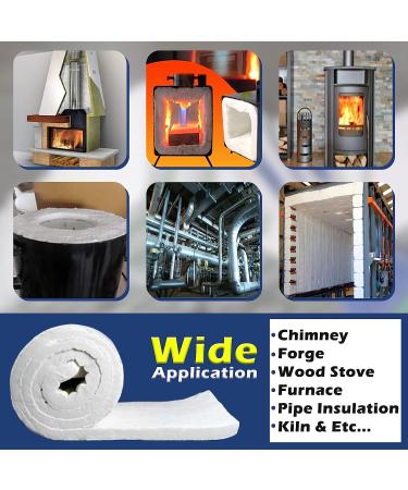 Simond Store 8LB 2600F Ceramic Fiber Blanket 1 x 12 x 24- High Temp Insulation for Forge, Furnace, Stove, Oven & Kiln - Includes Knife - Dishwasher Safe - Buy Online on GoSupps.com