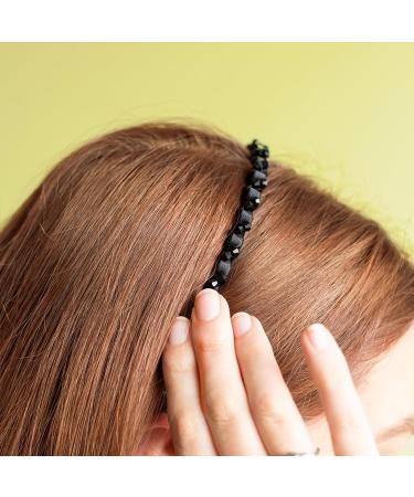 Invisibobble Hairhalo Haarreif - True Dark Sparkle Adjustable Hairband for Girls & Women | Soft & Comfortable Original Design from Munich - 1 Pack - Buy Online on GoSupps.com