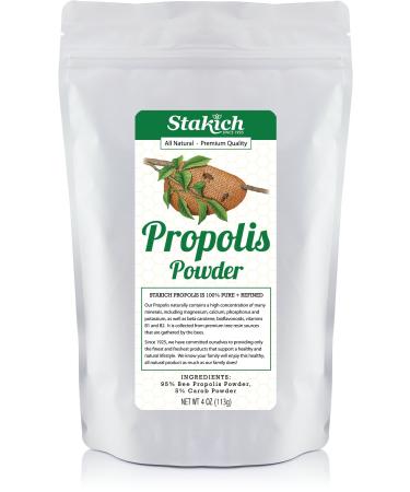 Stakich Bee Propolis Powder - All Natural - 4 Ounce 4 Ounce (Pack of 1)