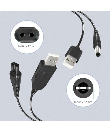 Pchero 15V Philip HQ8505 Razor Charging Cable Replacement - 5V USB Adapter for Hair & Beard Trimmers | 6 Connections 55x21 cm | International Shipping - Buy Online on GoSupps.com