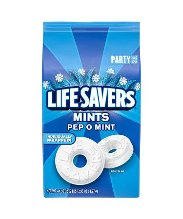 LIFE SAVERS Pep-O-Mint Breath Mint Bulk Hard Candy, Party Size, 44.93 oz Bag NEW PACK