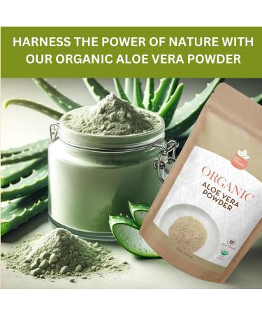 Organic Aloe Vera Powder for Skin & Hair 4 oz. - Aloe Barbadensis - Nourishing Face Mask for Natural Beauty USDA Certified Organic & Non-GMO 4 Ounce (Pack of 1) - Buy Online on GoSupps.com