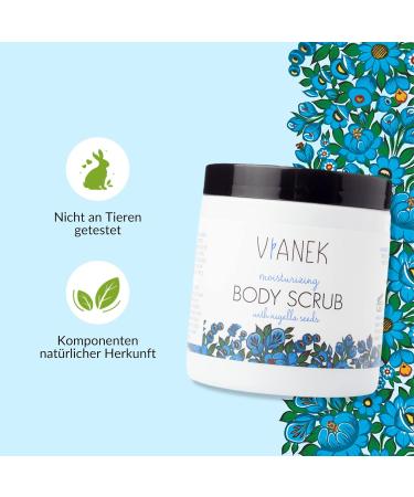 Vianek Smoothing & Moisturizing Body Peeling - Vegan Natural Scrub for Back Acne Impure Skin & Ingrown Hairs - 265g - Buy Online on GoSupps.com