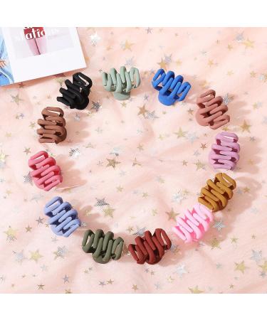12 Small Octopus Hair Clips for Women - 1.57 Inches No Slip Jaw Clips - Strong Hold Hair Clamps - Multicolor Matte Hair Clips - Buy Online on GoSupps.com