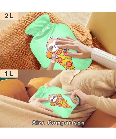 Buy Naanle Sloths Sleep on Pizza Hot Water Bottle - 2L Transparent for Pain Relief & Therapy | Perfect for Bed & Hot/Cold Use - Buy Online on GoSupps.com