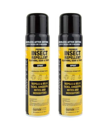 Sawyer Products SP6022 Premium Permethrin Insect Repellent for Clothing, Gear & Tents, Aerosol Spray, 9-Ounce, Twin Pack - Buy Online on GoSupps.com