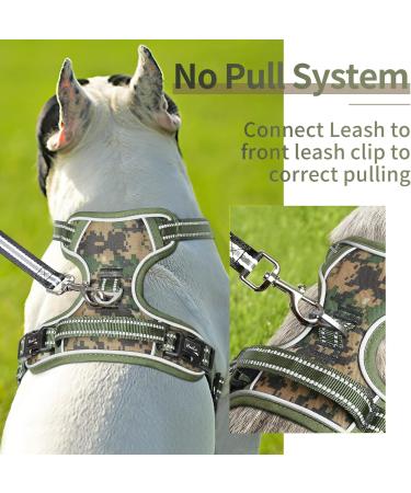 Shop Heele Dog Crockery & Camouflage Padded No-Pull Harness for Medium Dogs | Adjustable & Reflective Dog Accessories - Buy Online on GoSupps.com