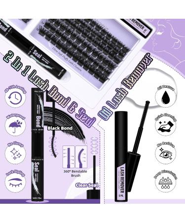 Lash Extension Kit F01 - 144 PCS Ultralight Eyelash Clusters & Tools | DIY Ultra-Soft False Eyelashes 8-18mm - Buy Online on GoSupps.com