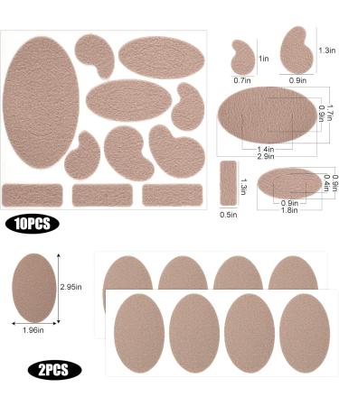 12 Sheets Moleskin Adhesive Pads for Feet Blister Prevention Pads for Feet Moleskin for Blisters and Feet Heels Flannel Adhesive Mole Skin Patch Bandages for Women Men - Buy Online on GoSupps.com