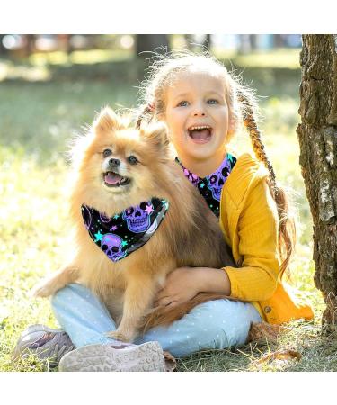 Shop Colorful Dog Scarves - Triangular Scarves for Small Medium & Large Dogs & Cats - 2 Pack - Buy Online on GoSupps.com