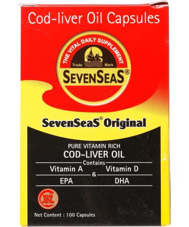 Seacod Cod-liver Oil Capsules Omega-3 Fatty Acid Vitamin A Vitamin D 100 Capsules - Buy Online on GoSupps.com