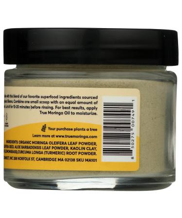 True Moringa Moringa Face Mask | Deep Pore Detox & Clarifying Facial Mask | Vegan Skincare for Radiant Skin - Buy Online on GoSupps.com