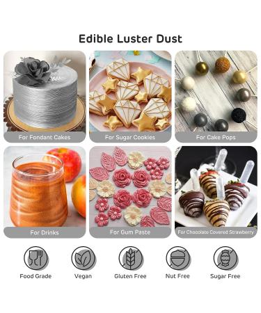 Buy Edible Silver Glitter 8g | WaysRoma Metallic Food Glitter for Drinks & Desserts | Perfect for Chocolate Cupcakes & Easter Cakes - Buy Online on GoSupps.com