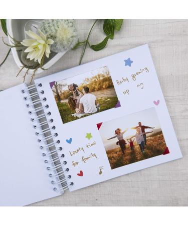 Small 8x8 DIY Scrapbook Photo Album | 80 Pages, Hardcover Craft Paper | Anniversary & Valentines Day Gift | White 8x8 Inch - Buy Online on GoSupps.com