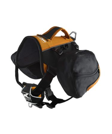 Kurgo Hundesack Baxter dog saddle bag with 2 side pockets for hiking for dogs from 23-50 kg black/orange Bax Baxter Dog Gear 23-50 kg black/orange - Buy Online on GoSupps.com