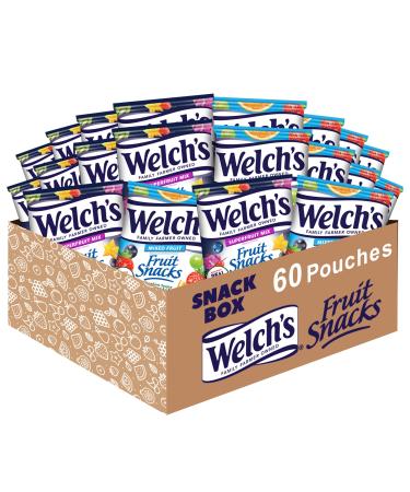 Welch's Fruit Snacks, Mixed Fruit & Superfruit Bulk Variety Pack, Gluten Free, 0.8 oz Individual Single Serve Bags (Pack of 60) Combo: Mixed Fruit & Superfruit 0.8 Ounce (Pack of 60)