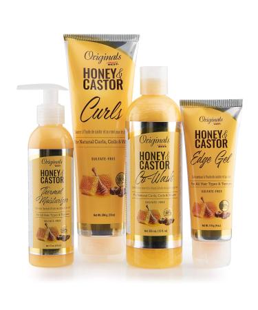 Shop Originals by Africa's Best Honey & Castor Curls - Sulfate-Free Natural Hair Care for Curls Coils & Waves - 10 oz - Buy Online on GoSupps.com