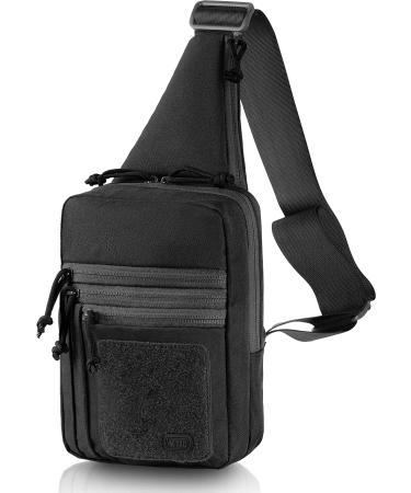 M-Tac Tactical Bag Shoulder Chest Pack with Sling for Concealed Carry of Handgun Black