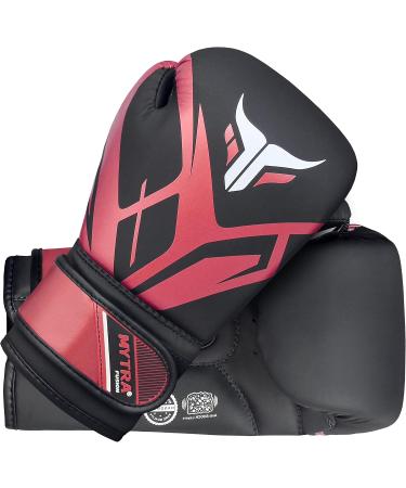 Buy Mytra Fusion Kids Boxing Gloves - Junior MMA Muay Thai Sparring 6-Oz Black/Maroon with Ventilated Palm - Buy Online on GoSupps.com