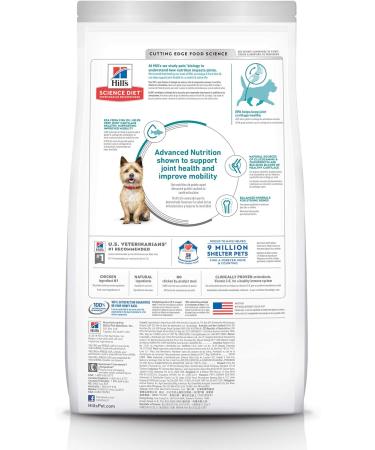 Hill's Science Diet Adult Healthy Mobility Small Bites Dry Dog Food 4 lb Bag & Senior 7+ Small Bites Dry Dog Food Chicken Meal Barley & Brown Rice Recipe 5 lb Bag - Buy Online on GoSupps.com