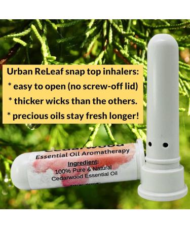Urban ReLeaf Cedarwood Essential Oil Nasal Inhalers Set of 2 - Pure Thuja Oil Alcohol-Free Made in USA Pocket Size Aromatherapy - Buy Online on GoSupps.com