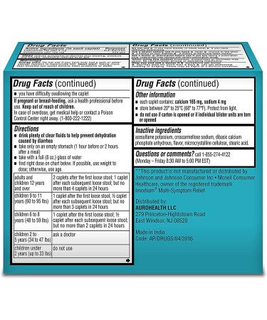 Primary Health Anti-Diarrheal & Anti-Gas Caplets - Loperamide Hydrochloride and Simethicone for Diarrhea, Gas, Bloating, Cramps - 24 Count - Buy Online on GoSupps.com