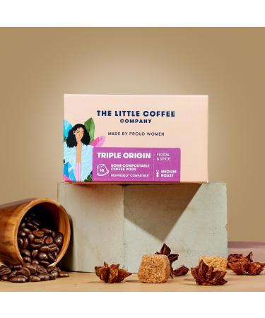 The Little Coffee Company Home Compostable Coffee Pods - 10 count (1 box of 10 Coffee Pods)