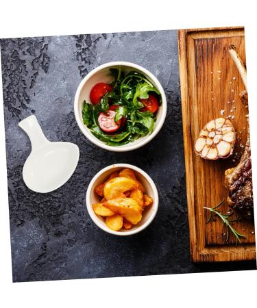 Ciieeo 4pcs Ceramic Chopstick Rest Mini Kitchen Utensils Spice Dishes Ceramic Serving Plates Fruit Plate Mini Appetizer Dish Ceramic Sauce Bowl Chinese Japan Ceramics White Cake 9X7.5X2CM White - Buy Online on GoSupps.com