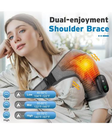AFDEAL Cordless Heated Shoulder Brace - Shoulder Heating Pad & Massager for Men & Women | Ideal for Pain Relief - Buy Online on GoSupps.com