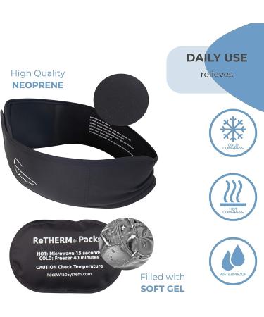 Neoprene Face Ice Pack Wrap for Wisdom Teeth, Migraine, TMJ Relief - Hot/Cold Therapy for Oral Surgery & Head Pain - FaceWrap System - Buy Online on GoSupps.com