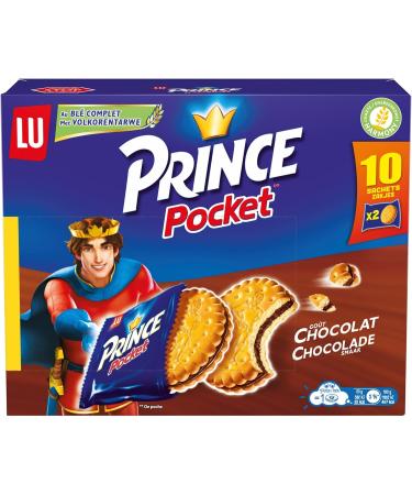LU PRINCE - 4 Boxes of 10 sachets of 2 Prince Biscuits from LU Chocolat Pocket - Chocolate Filled Biscuits - Whole Wheat and Rich in Cereals - Ideal for Children's Snacks - Pack of 4x400g - Buy Online on GoSupps.com