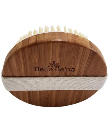 Natural Bristle Dry Brush Set for Exfoliating & Lymphatic Drainage | Anti-Cellulite Massager & Exfoliating Body Sponge | Includes Travel Bag - Buy Online on GoSupps.com