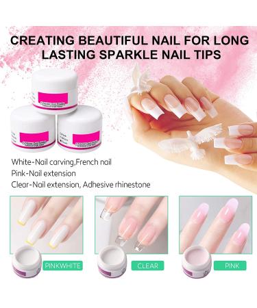 COOSA Acrylic Nail Kit Set - Professional DIY Gel Nail Art Decoration with Nail Dryer - Buy Online on GoSupps.com