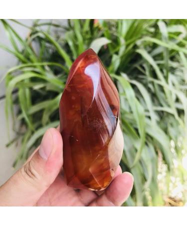 Natural Crystal Rough 200-300g Red Agate Crystal Flame Natural Carnelian Quartz Torch Gemstone Free Form Crystals Reiki Home Decor Stones - Buy Online on GoSupps.com