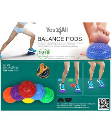 Buy Yes4All ZS2H Hedgehog Balance Pods - Set of 6 for Perfect Stability & Core Strength | International Shipping Available - Buy Online on GoSupps.com