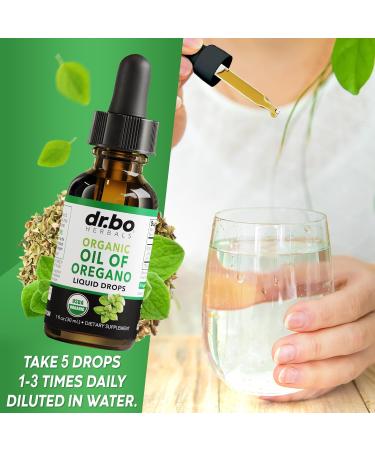 Oregano Oil Organic Liquid Drops - 6 Month Supply Organic Oil of Oregano Drops Liquid Tincture Extract Cleanse Detox Immune Support Digestive Gut Health - Pure Vegan Non-GMO Herbal Tincture 1 oz - Buy Online on GoSupps.com